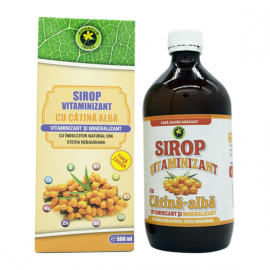 Sirop Vitaminizant cu Catina alba fara zahar cu Stevia 500ml